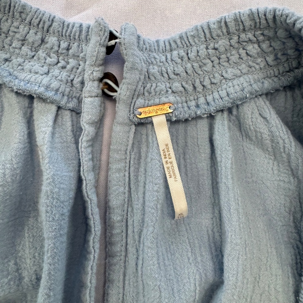 Free People For the Moment Mini Dress Blue Size XL - Picture 3 of 13